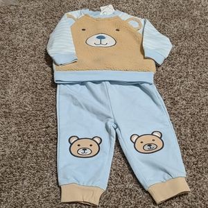 Quiltex Teddy Bear sweater and pants NWT